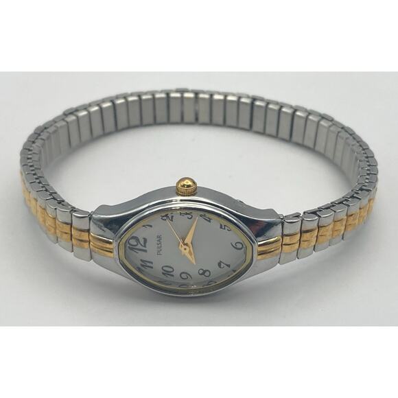 Pulsar 1N01-X203 Womens Analog Petite Oval Watch 17mm - New Battery - WR - Picture 4 of 9